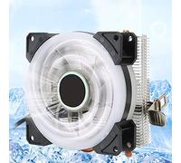 CFTGIW CPU Cooler Connecteur 3 Broches Accessoire PC avec Lumière 2 Tuyaux en Laiton pour 775/1155/1366 / / / 1156 Son Installation du Ventilateur CPU Est et pour Mini CoolerCPU (Aurore colorée)