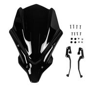CFTGIW Déflecteur de Vent de Pare-Brise de Moto, écran de Carénage, Visière de Sport, Conception du Flux d'air, Réduit Le Bruit du Vent, Boulon de Remplacement Noir avec Alliage