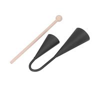 CFTGIW Deux Instruments de Percussion Traditionnels Latins Agogo en Métal avec Deux Bâtons en Bois et Font une Cloche Agogo pour Enfants BellAgogo Bell ToyTwo BellAgogo Bell