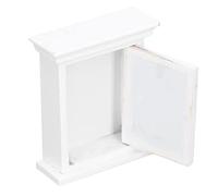 CFTGIW Dollhouse White Mirror Cabinet Miniature Mirorement White Cabinet Bathroom Meubles pour 1:12 Boîtes de Maison Doll, Modèles de Maison. Doll House Mirror Cabinetdollhouse