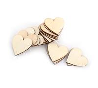 CFTGIW Embellissement en Bois en Forme de Coeur d'amour pour la Décoration de Plaques de Mariage Différent de la qualité à Vos Formes de 100 Pièces Coeurs Coupés en de en BoisForme de (40mm)