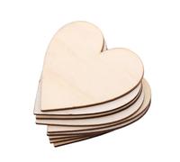 CFTGIW Embellissement en Bois en Forme de Coeur d'amour pour la Décoration de Plaques de Mariage Différent de la qualité à Vos Formes de 100 Pièces Coeurs Coupés en de en BoisForme de (80mm)