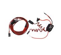 CFTGIW Ensemble ESC brossé 30A, Sortie 2 Canaux, Double Frein, Contrôleur de Vitesse électronique avec Lumières Rouges et Blanches pour Voitures RC 1/18 1/24 /28 Les Voitures à Tête Blanche Peuvent