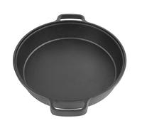 CFTGIW Faitout en Fonte avec Poignée Double Boucle de 25 Cm, Fond Plat Non Revêtu pour Soupe et Ragoût, la Rétention des Aliments Permet Un Bon Matériau de qualité Supérieure et Un Pot en Fonte.