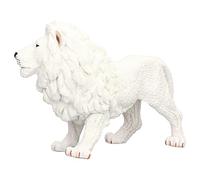 CFTGIW Figurines de Lion Blanc, Jouets pour Enfants, Colorées à la Main, Réalistes, Exercices d'appréciation, Compétences d'appréciation du Lion, Ornement de Véritables Particules Animales et