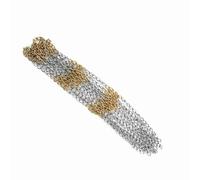 CFTGIW Filet de Chaîne de Basket-Ball Robuste de Remplacement, en Fer galvanisé, avec Cerceaux et Fer, Filet de Basket-Ball de Haute qualité, Facile à Briser par Les Temps, pour (Argent et Or)