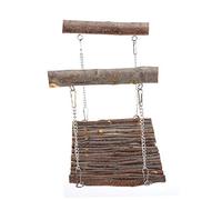 CFTGIW Hamac D'été pour Animaux de Compagnie, Balançoire Suspendue en Bois de Pommier, Jouets Debout pour Hamster, Chinchilla, Rongeurs Peuvent Grimper D