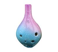 CFTGIW Instrument de Musique Simple Ocarina Alto C en Céramique à 6 Trous avec Partition de Musique de Lanière pour les Amateurs de et les Apprenants et les sons. Mélodieux tiré de Céramique (PURPLE)