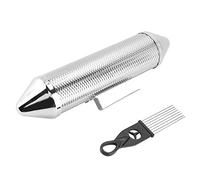CFTGIW Instrument de Percussion Musicale Guiro en Métal en Acier Inoxydable avec Grattoir et Confort Lisse GuiroMetal GuiroMetal Guiro avec GrattoirMusical Percussion InstrumentGuiro