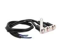 CFTGIW Interrupteur de Guidon de Moto LED en Acier Inoxydable pour Interrupteur de Guidon de Moto LED en Acier Inoxydable pour Phare de Klaxon - Ajustement Universel pour de Mot (Droite)