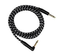 CFTGIW JORINDO Cordon d'ampli de Guitare électrique Câble de Guitare Câble d'instrument de 6,35 Mm Tête Plaquée or avec Coque Noire Stabilité du Signal JD6219 pour Conducteurs 'amplificateur