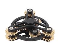 CFTGIW Jouet d'engrenage du Bout des Doigts 4 Vitesses Décompression Doigt en Métal Main Jouet d'engrenage en Laiton pour Soulager Le Stress Autisme Noir Autre Trouble Déficitaire Bruit Relaxant