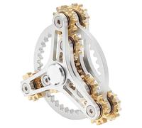 CFTGIW Jouet d'engrenage du Bout des Doigts 4 Vitesses Décompression Doigt en Métal Main Jouet d'engrenage en Laiton pour Soulager Le Stress Autisme Noir Autre Trouble Déficitaire Bruit Relaxant