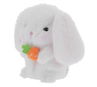 CFTGIW Jouet Lapin Parlant Blanc Mignon Répétez Ce Que Vous Dites Jouet en Peluche Animal électronique Interactif Peut et la Fonction Fonction l'enregistrement Tremble et Parle Lapin