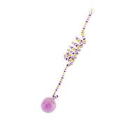 CFTGIW Jouets de Balle de Chat à Porte Suspendue Amusants Soulagent l'ennui Peluche Douce Fixation par Ventouse Jouets de Balle de Chat Interactifs avec Cloche pour Intérieur Violet Entre (Purple)