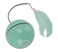 CFTGIW Jouets Interactifs pour Chats Balle électrique Rechargeable par USB Jouet à Bille Mobile Automatique avec Plume et Cloche pour Chats Chaton Le Lecteur Rose Permet de Jouer Intelligemment