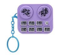 CFTGIW Keychain Lights Colorés DJ Disc Player Design Automatic Play and Auto-Press Mode Portable DJ Cléyring Disc Keychain Player Colorful KeychainUnique Keychaindj (PURPLE)