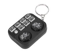 CFTGIW Keychain Lights Colorés DJ Disc Player Design Automatic Play and Auto-Press Mode Portable DJ Cléyring Disc Keychain Player Colorful KeychainUnique Keychaindj (BLACK)