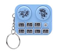 CFTGIW Keychain Lights Colorés DJ Disc Player Design Automatic Play and Auto-Press Mode Portable DJ Cléyring Disc Keychain Player Colorful KeychainUnique Keychaindj (BLUE)