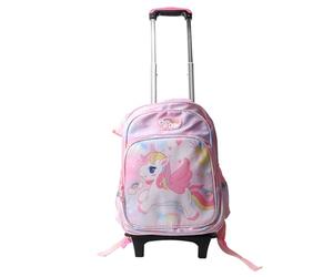 CFTGIW Kids Trolley Sac à Dos Réflexion Labour Saving 2 Roues Rolling School Sac pour Voyager School Utilise des Enfants à Trois Couches