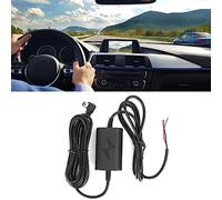 CFTGIW Kit de Câblage pour Caméra de Tableau de Bord 12 V/24 V à 5 2,5 A Mini Ligne Abaisseur USB à Angle Gauche pour la Surveillance du Stationnement Empêche Le Redémarrage du Fil d'arrêt Norme