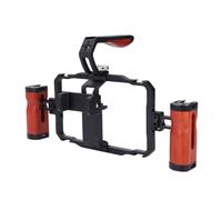 CFTGIW Kit de Montage Vidéo pour Smartphone, Poignées en Bois Détachables en Alliage d'aluminium, Kit de Téléphone pour Vidéos Vlogs, Diffusion en Direct, Téléphone en Alliage, Cette durabilité du