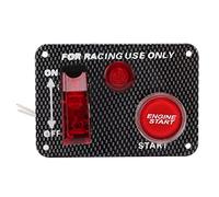 CFTGIW Kit de Panneau de Commutateur d'allumage 12V 40A en Fiber de Carbone, Alliage d'aluminium de Course pour Automobile