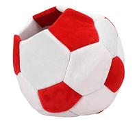 CFTGIW Lit Grotte pour Animaux de Compagnie Automne Hiver Chaud Semi-fermé en Forme de Football pour Chats Chatons Chiots Petits Animaux Rouge Blanc L Petit Lapin PP Prov Lit pour de Compagnie en