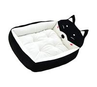 CFTGIW Lit pour Chien de Dessin animé Hiver Chaud Mignon Lavable Toutes Saisons Lit de Chenil pour Chiens Chats Animaux de Compagnie Noir Akita env. 50 Cm/19,7 Pouces Touchez la Coloration à Quatre
