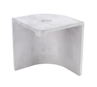 CFTGIW Lot de 2 Capuchons d'angle de Ponton en Aluminium Robuste pour Bateau Flottant, avec Structure Robuste et Installation Facile, s'adapte à Une Hauteur Arrondie à 90 Degrés de 3