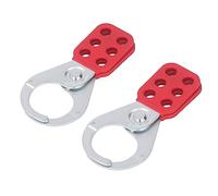 CFTGIW Lot de 2 Loquets de sécurité avec étiquette de sécurité de 3,8 Cm, Loquet de Verrouillage Industriel en Acier galvanisé à 6 Trous, Peut Améliorer la Résistance de l'Acier, Verrouillage de