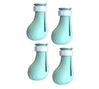 CFTGIW Lot de 4 Couvre-Pieds de Chat Multifonctions en Silicone pour Le Toilettage du Chat, Le Bain et la sécurité de Votre Chaton. (Green)