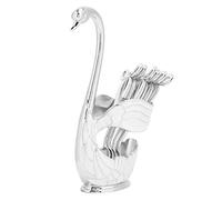 CFTGIW Luxury Fruit Scoop and Spoon Set with Swan Base Holder for (#2)