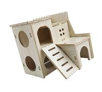 CFTGIW Maison de Hamster en Bois Jouet Morsure Maison de Cachette de Hamster pour Accessoires de Échelle d'escalade Petit Château, 15x7x5cm / 5 9x2 8x2 0in Your Little Makes Yo de en Bois (Villa à