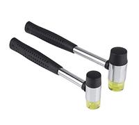 CFTGIW Marteau en Caoutchouc à Main en Plastique Double Face, Outil en Cuir Le Caoutchouc Unique Le Marteau en Double Face en à Main en Plastique Outil en Cuir en (Ensemble deux pièces 25 mm + 30 mm)