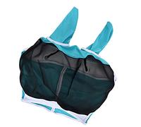CFTGIW Masque de Cheval Respirant Universel Réglable élastique Anti-moustiques Anti-Mouches Protecteur de Couverture Vert L 80x114x45cm / 31.5x44.9x17.7in sans Le Cheval et Le Plus Petit Autour du