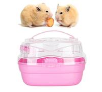 CFTGIW MATERI Hamster Carrier CageHamster Carry Case CageHamster Travel CagePortable (Pink)