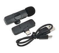 CFTGIW Microphone Lavalier sans Fil Réduction Intelligente du Bruit Forte Pince Anti-interférence Microphone à Pince Type C Opérations d'interface Conception pour Un Jeu Automatique Automatique (1)