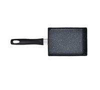 CFTGIW Mini Poêle à Frire Noir Ménage Portable Style Japonais Poêle à Oeufs Rectangulaire Mini Omelette Pan 13x18cm Fait une Omelette Revêtement à Haut Revêtement Antiadhésif Non un Granit