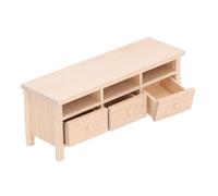 CFTGIW Miniatures TV Cabinet Simulation Tiroirs Design Déco Modèle de Meubles en Bois pour 1/12 Dollhouse Plain Mode (Modèle Simple)