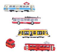 CFTGIW Modèle de Bus Ferroviaire à Grande Vitesse Pullback Véhicule Modèle de Collection Jouet pour Enfants Libération vers l'arrière pour Déplacer la Voiture Doucement Jouet Voiture en Alliage la