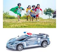 CFTGIW Modèle de Course de Voiture électrique, Jouet de Simulation d'inertie, Lumière Multifonctionnelle, Modèle de Course de Voiture Musicale pour Enfants, Bleu, Offre des Airs Agréables, Un Temps