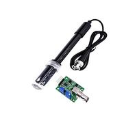 CFTGIW Module de Capteur de Détection de Valeur PH0-14, Sonde D'électrode PH BNC avec Câble Long pour Laboratoire Hydroponique D'aquariums