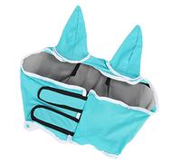 CFTGIW Mouche de Cheval en Polyester Respirant et Détachable pour Le Visage et Les Oreilles Bleu L Housse de Masque en Fine Horse Face CoverHorse Fly MaskHorse Fly Face MaskHorse CoverHorse (S)