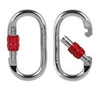 CFTGIW Mousqueton d'escalade Professionnel 25KN, Mousqueton de Porte à Verrouillage à Vis, Boucle d'escalade en Acier Robuste en Forme de O, Clamp/Holder de Verrouillage de Hamac Léger pour l',