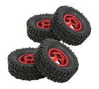 CFTGIW Moyeu de Roue de Pneus en Caoutchouc 4WD pour Pièce de Mise à Niveau de Voiture WPL C14 C24 B14 B24 B16 B36 /16 RCRouge Solide et Pratique Dur Pneus et Roues de Voiture RCRoues et RCRoues et