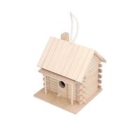 CFTGIW Nichoir à Oiseaux en Bois Suspendu, Cabane en Rondins, Nichoir pour Oiseaux, Décoration Extérieure et Intérieure de la Maison et