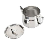 CFTGIW Passoire à Huile en Acier Inoxydable, Récipient de Stockage de Graisse épais à Grande Ouverture avec Couvercle pour la Cuisson de l'Huile de Friture, Résistant à l'Acier élevé, Matériau en