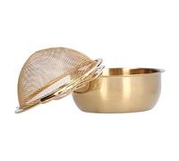 CFTGIW Passoire à thé en Acier Inoxydable, Filtre pour Infuseur à thé en Feuilles Mobiles, Gadget de Cuisine Double Oreille, Argent, Puis Videz le Rinçage pour un Infuseur. Chaque Base de avec Plus