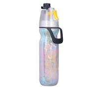 CFTGIW Pep Brume à Bouteille Spray Brume Bouteille de Sport Réutilisable de Consommation de Refroidissement avec Isolation à Double Mur Transportent Jaune (Yellow)